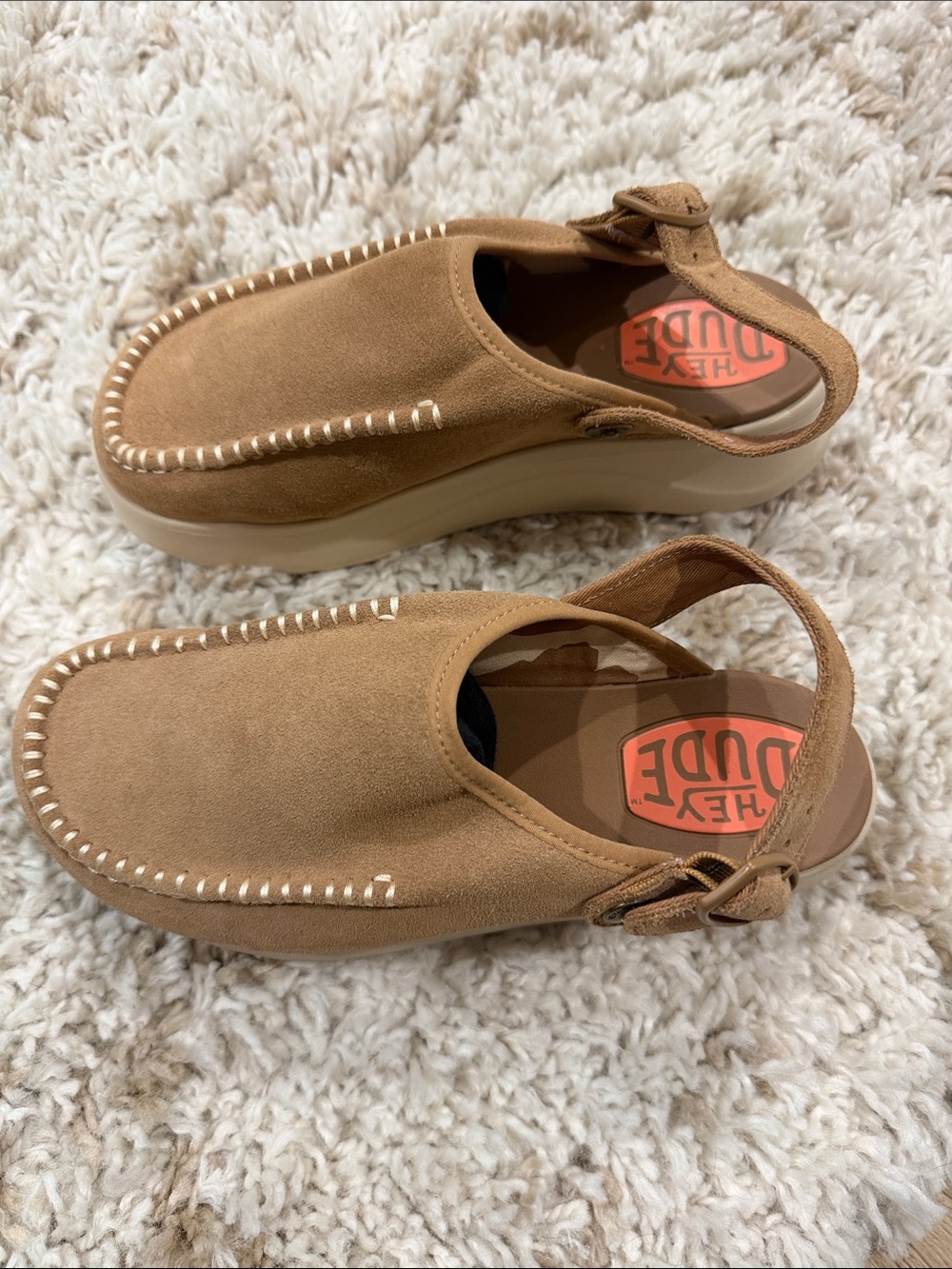 Hey Dude Chestnut Suede Slingback Loafer - Casual Comfort